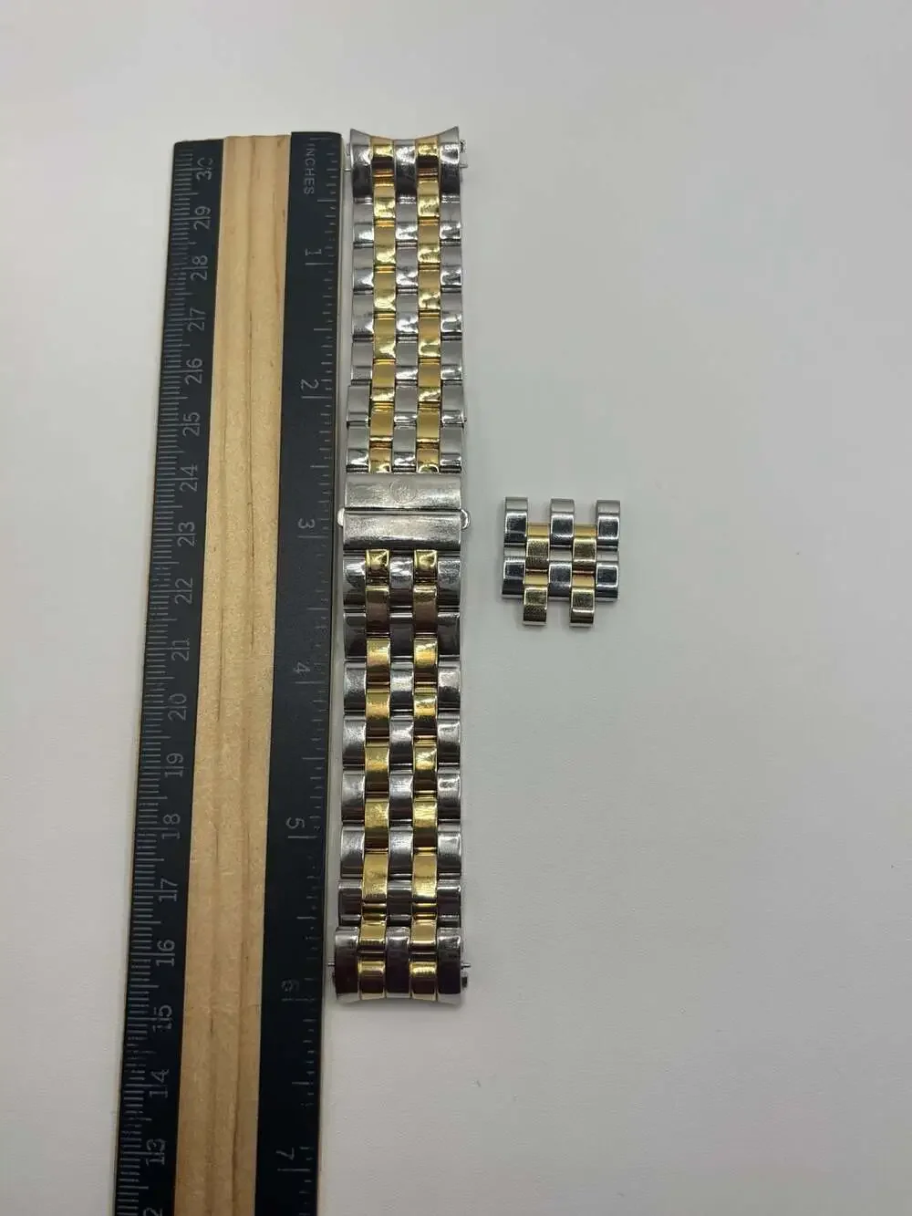 Michele Deco Two-Tone 18K Gold-Plated 7-Link Replacement Watch Bracelet